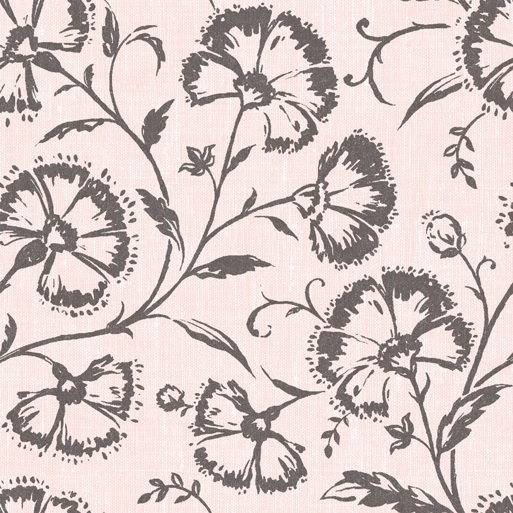 Linclass Serviette Ines rosé-anthrazit 40 x 40 cm 1/4 Falz