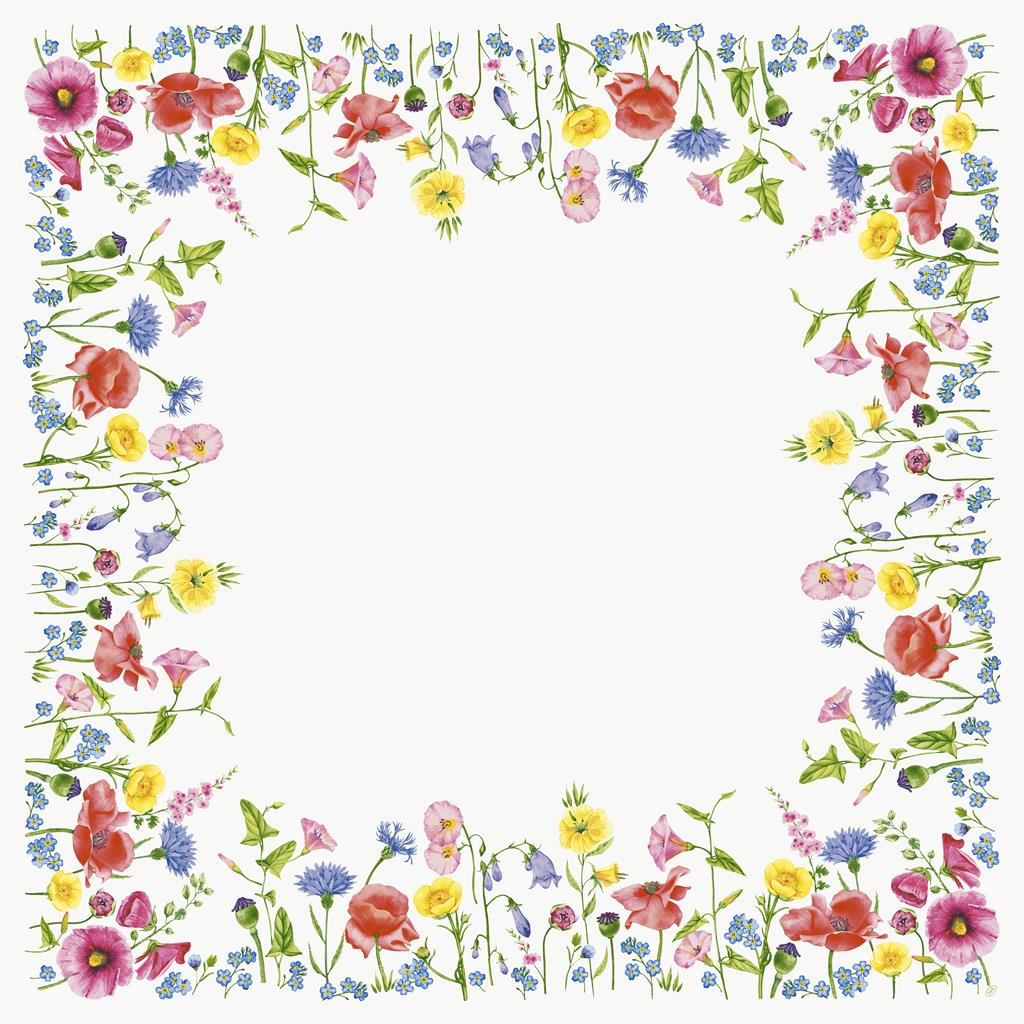 Mitteldecken Dunicel Flowy Meadow, 84 x 84cm