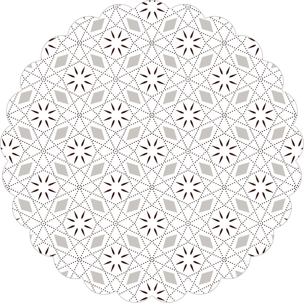 Tissue 9-lg. Deckchen Mia braun 105 mm