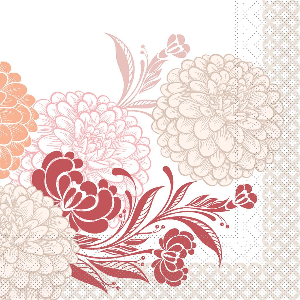 Tissue 3-lg Serviette Clarissa bordeaux 33 x 33 cm 1/4 Falz