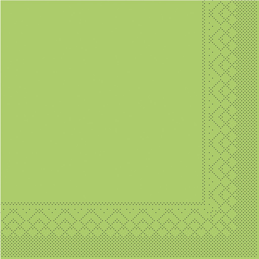 Tissue Serviette Basic kiwi 40 x 40 cm 1/4 Falz 3-lg.