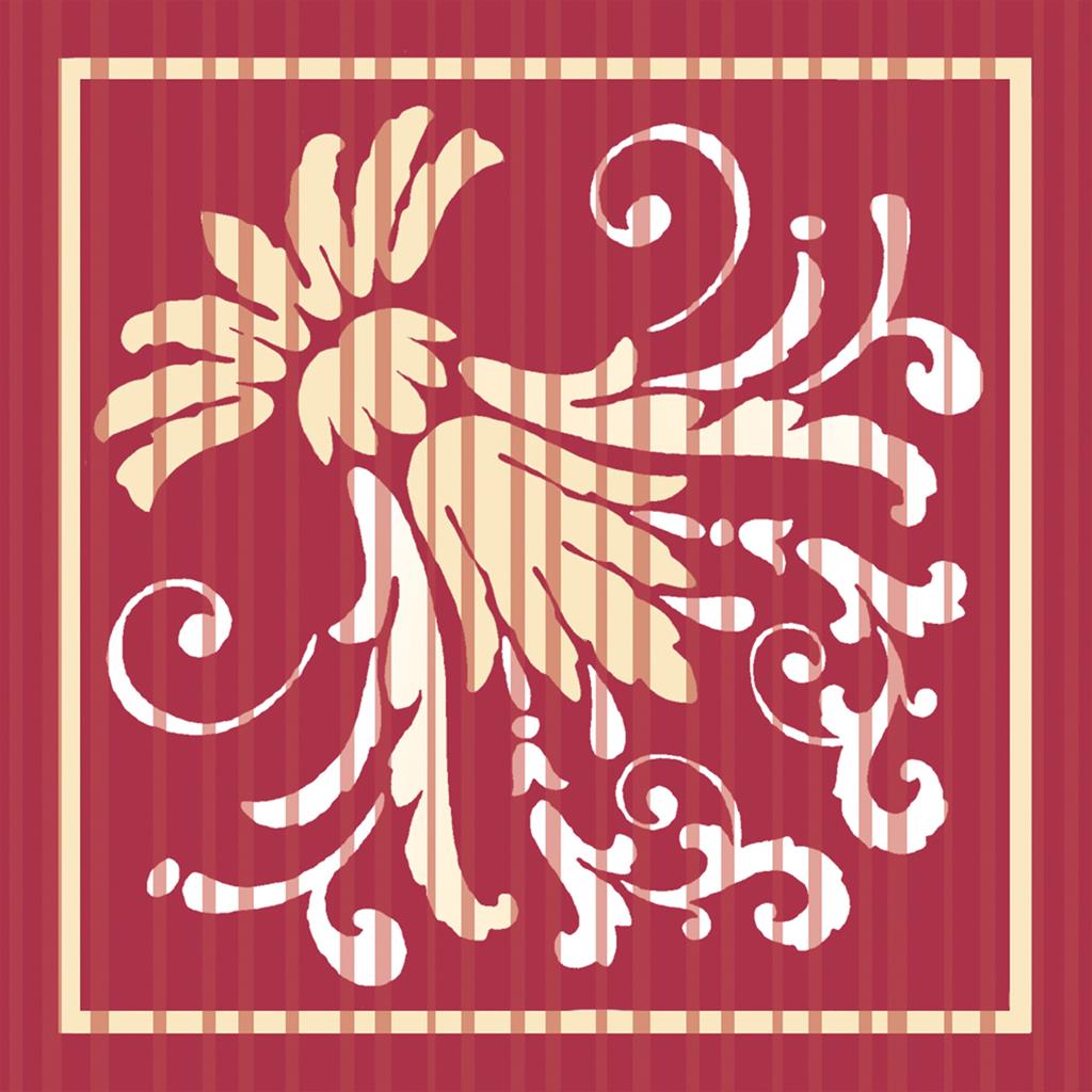 Tissue 9-lg Deckchen Letizia bordeaux 90 x 90 mm 6x250