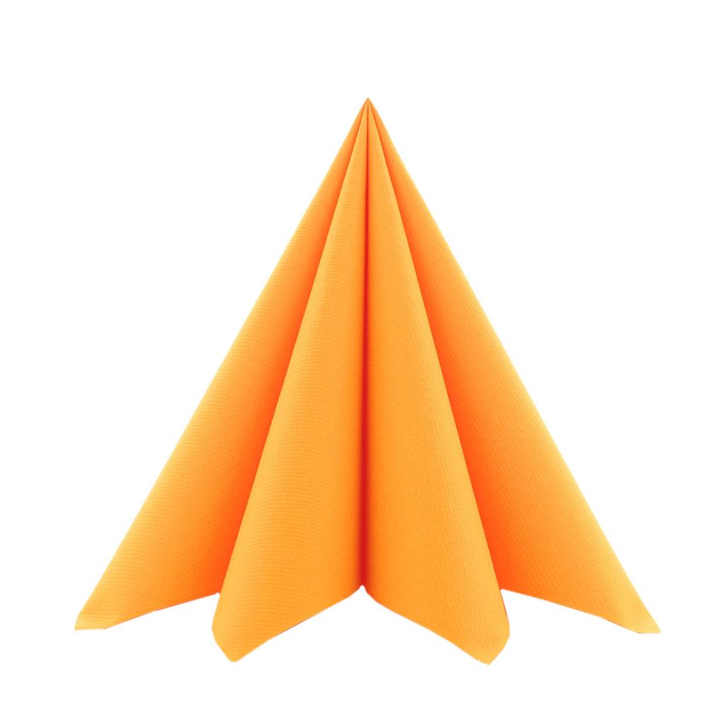 Linclass Serviette Basic curry 40 x 40 cm 1/4 Falz