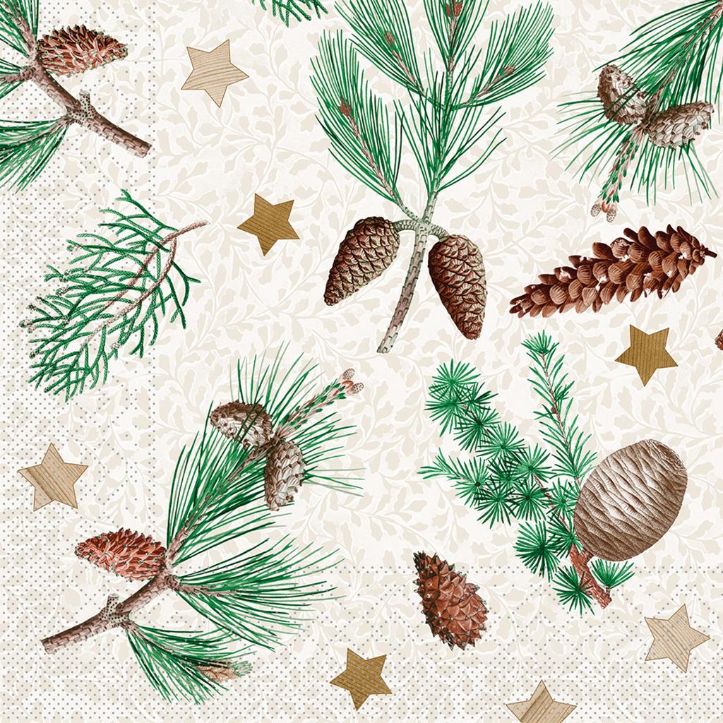 Tissue 3-lg Serviette  Pinea 40 x 40 cm 1/4 Falz