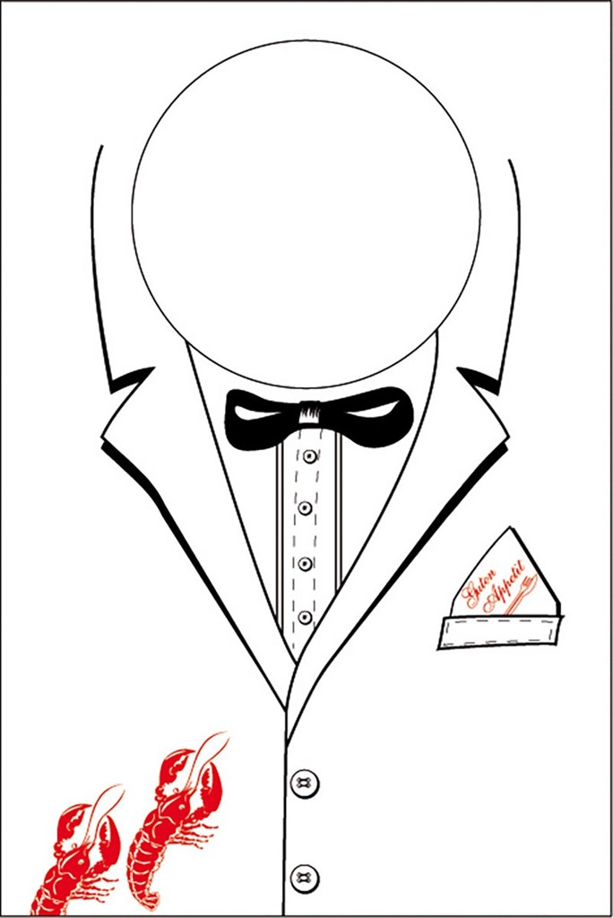 Vlies  Jumbolätzchen Hummer 60 x 42 cm