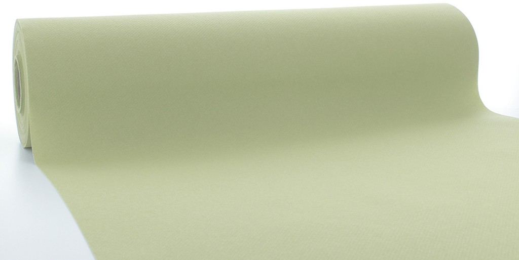 Linclass Tischläufer Tonja salbei-grün 40 cm x 24 m