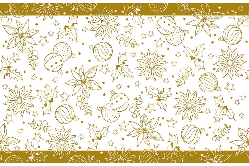 Linclass Tischläufer  Milan weiß 40 cm x 24 m