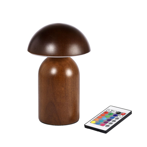 LED Lamp Cordless Amanita 18 x Ø 12 cm 19 Std. Braun