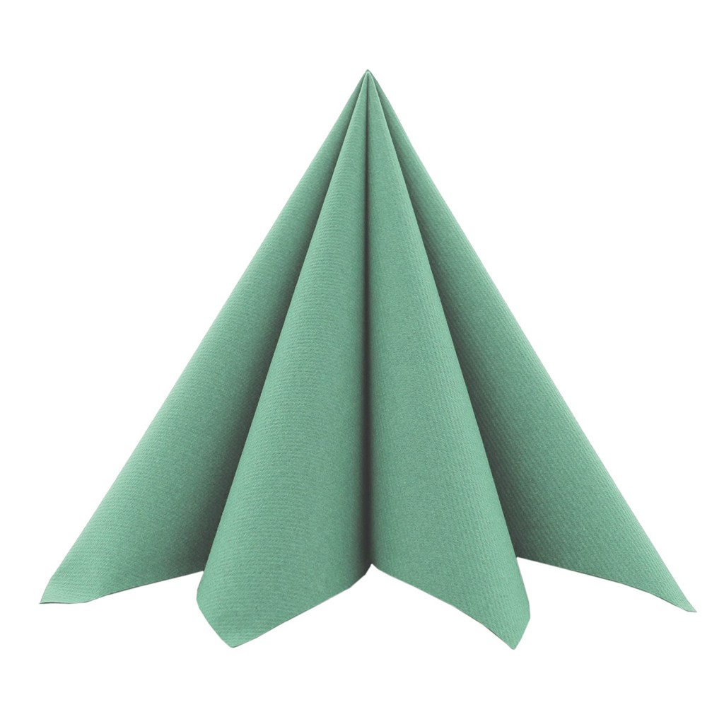 Linclass Serviette Basic eukalyptus 40 x 40 cm 1/4 Falz