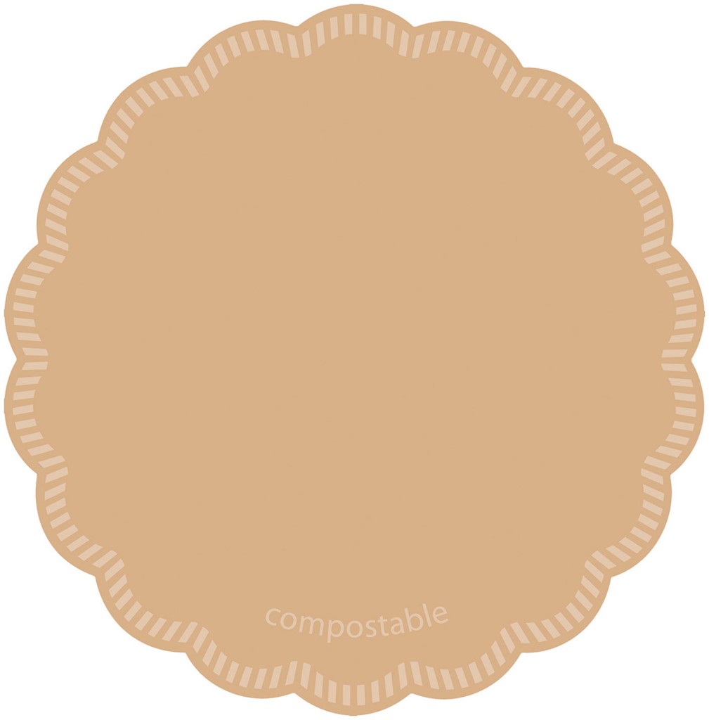 Tissue 9-lg. Deckchen Basic sand (No. 25 120 mm