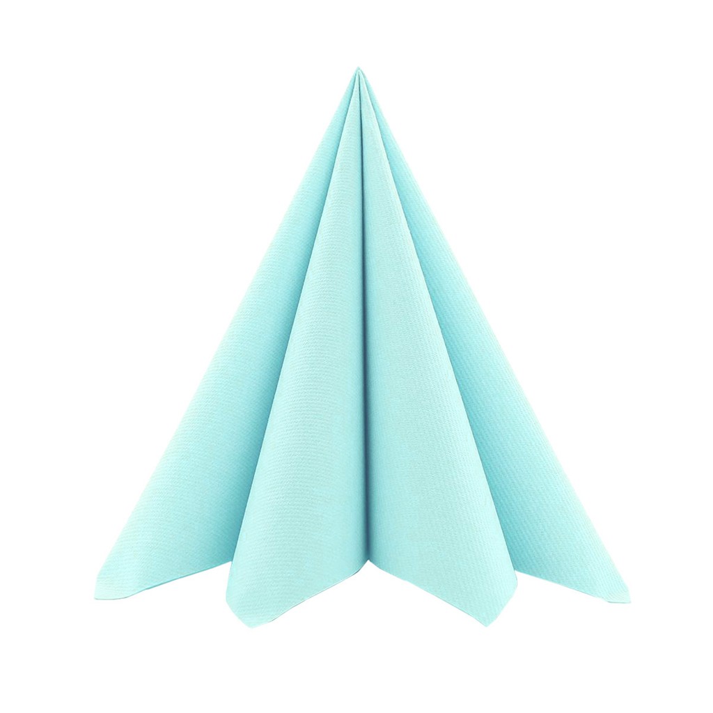 Linclass Serviette Basic sky 40 x 40 cm 1/4 Falz