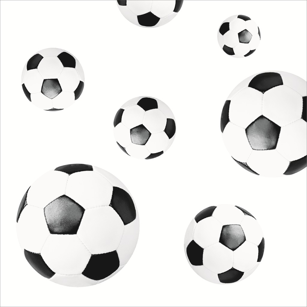 Linclass Serviette Fußball 40 x 40 cm 1/4 Falz