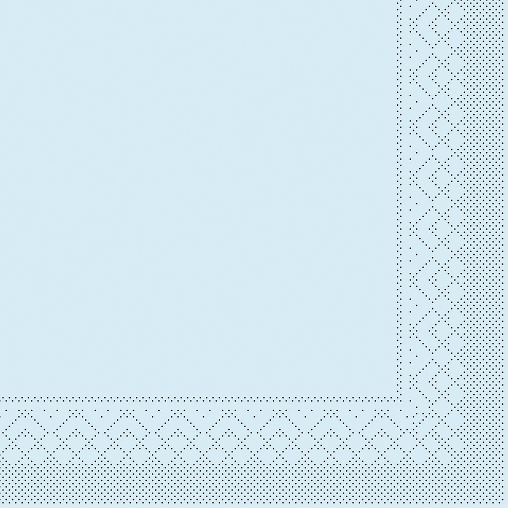 Tissue Serviette Basic hellblau 33 x 33 cm 1/4 Falz 3-lg.