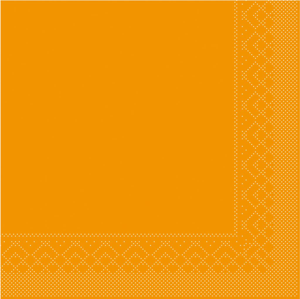 Tissue 3-lg Serviette Basic curry 40 x 40 cm 1/4 Falz