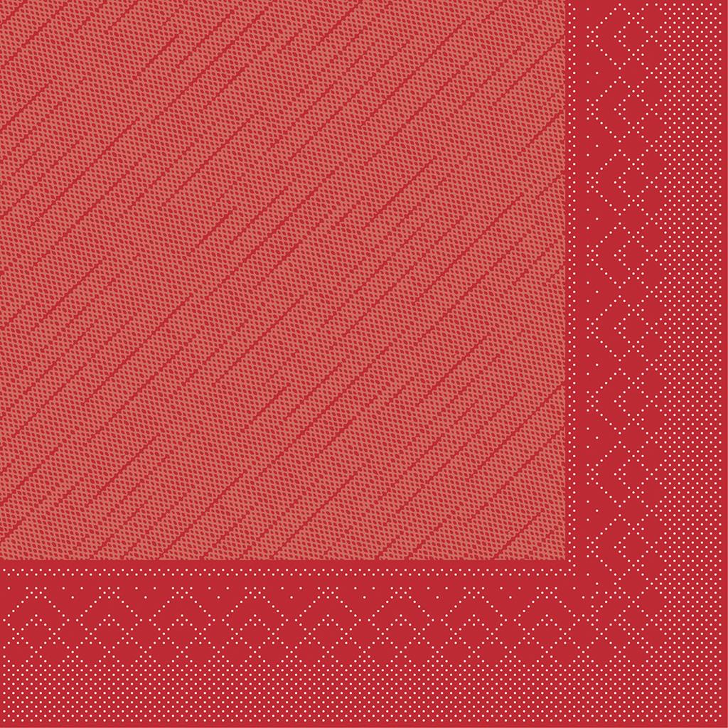Deluxe Serviette Basic rot 40 x 40 cm 1/4 Falz