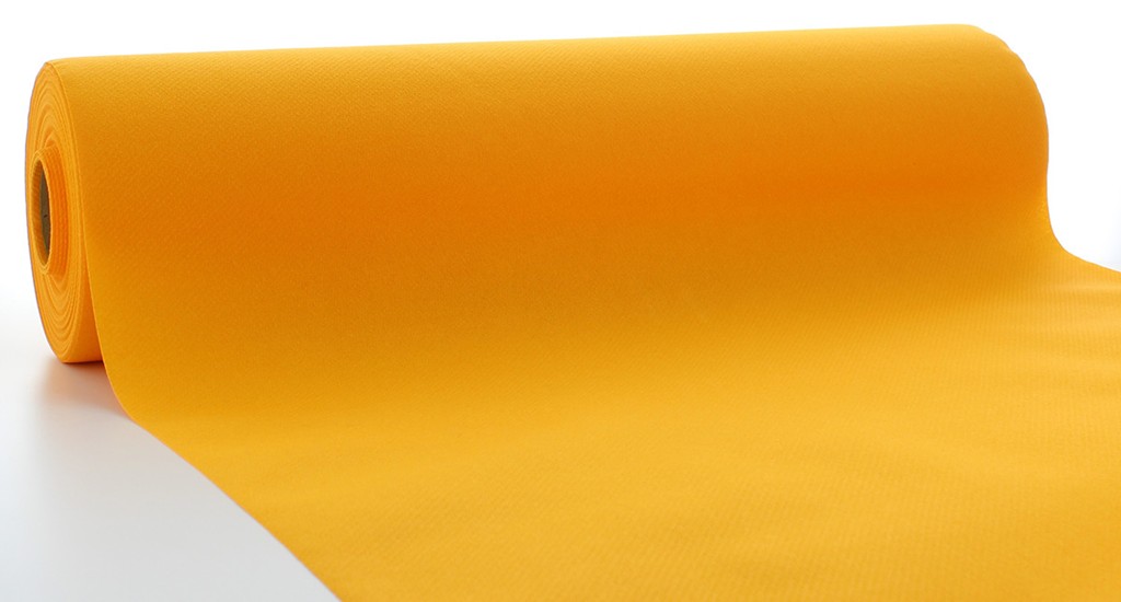 Linclass Tischläufer Basic curry 40 cm x 24 m