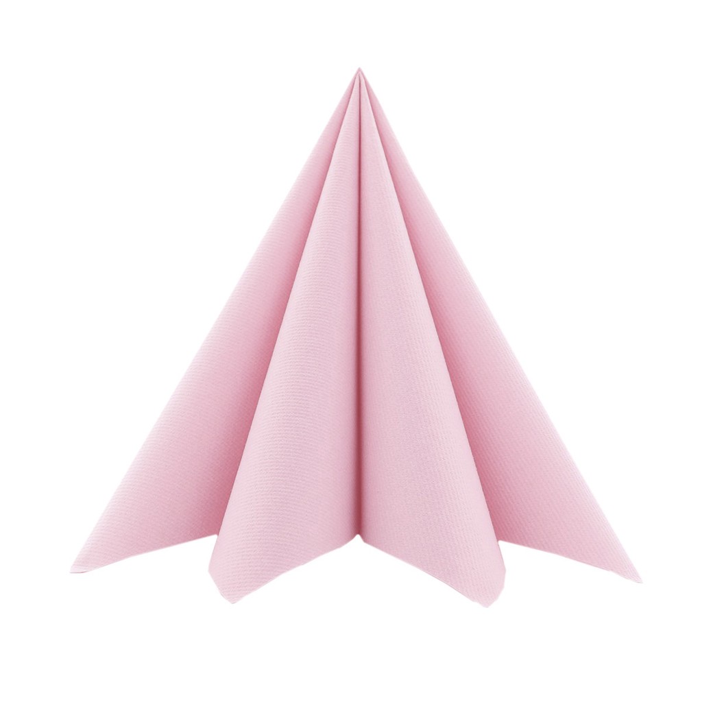 Linclass Serviette Basic altrosa 40 x 40 cm 1/4 Falz