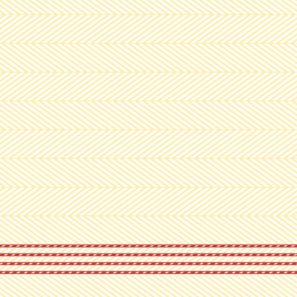 Linclass-Prof. Serviette Lukas creme-rot 24 x 24 cm 1/4 Falz