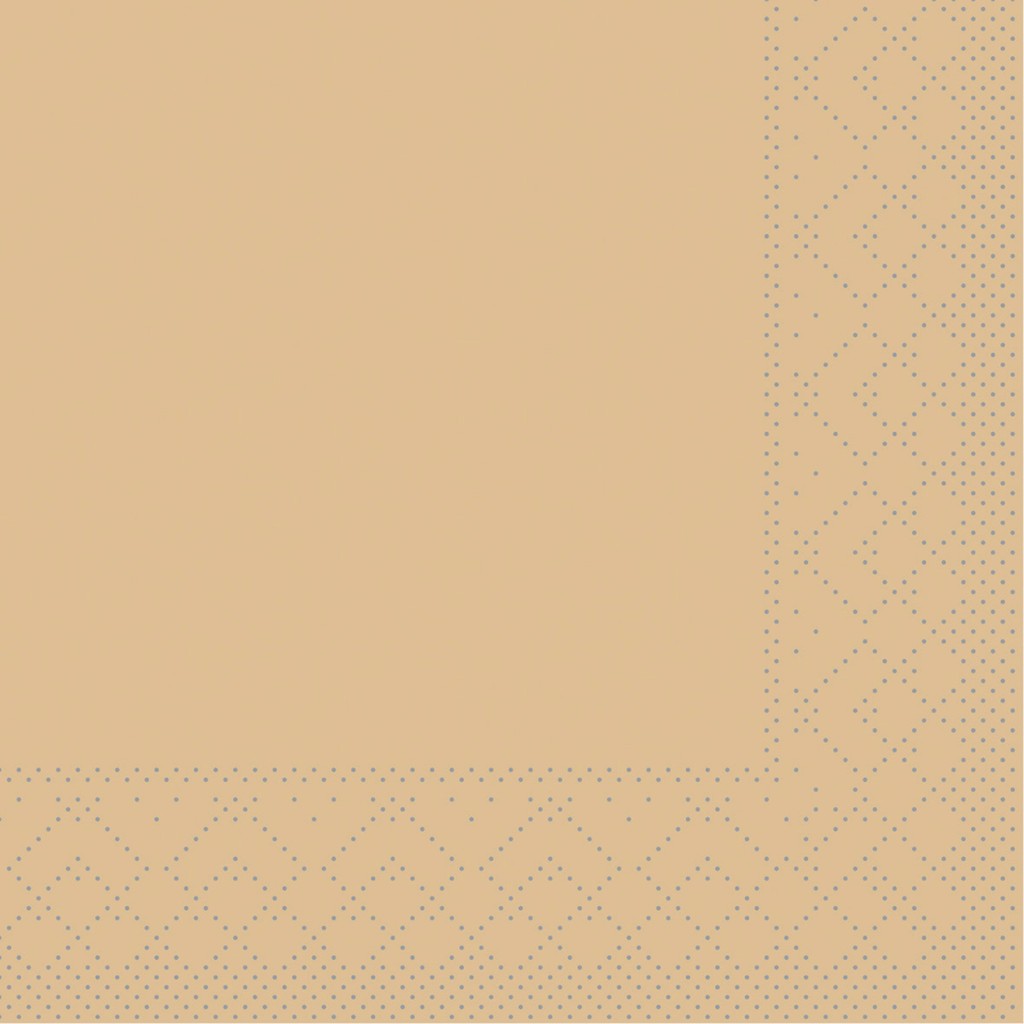 Tissue Serviette Basic sand 24 x 24 cm 1/4 Falz 3-lg.
