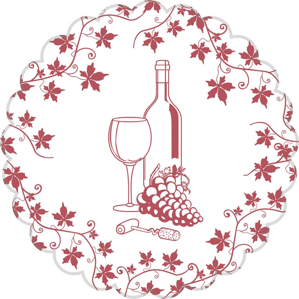 Tissue 9-lg Deckchen Wein 105 mm 4x250 rot