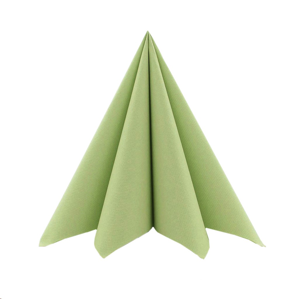 Linclass Serviette Basic oliv 40 x 40 cm 1/4 Falz