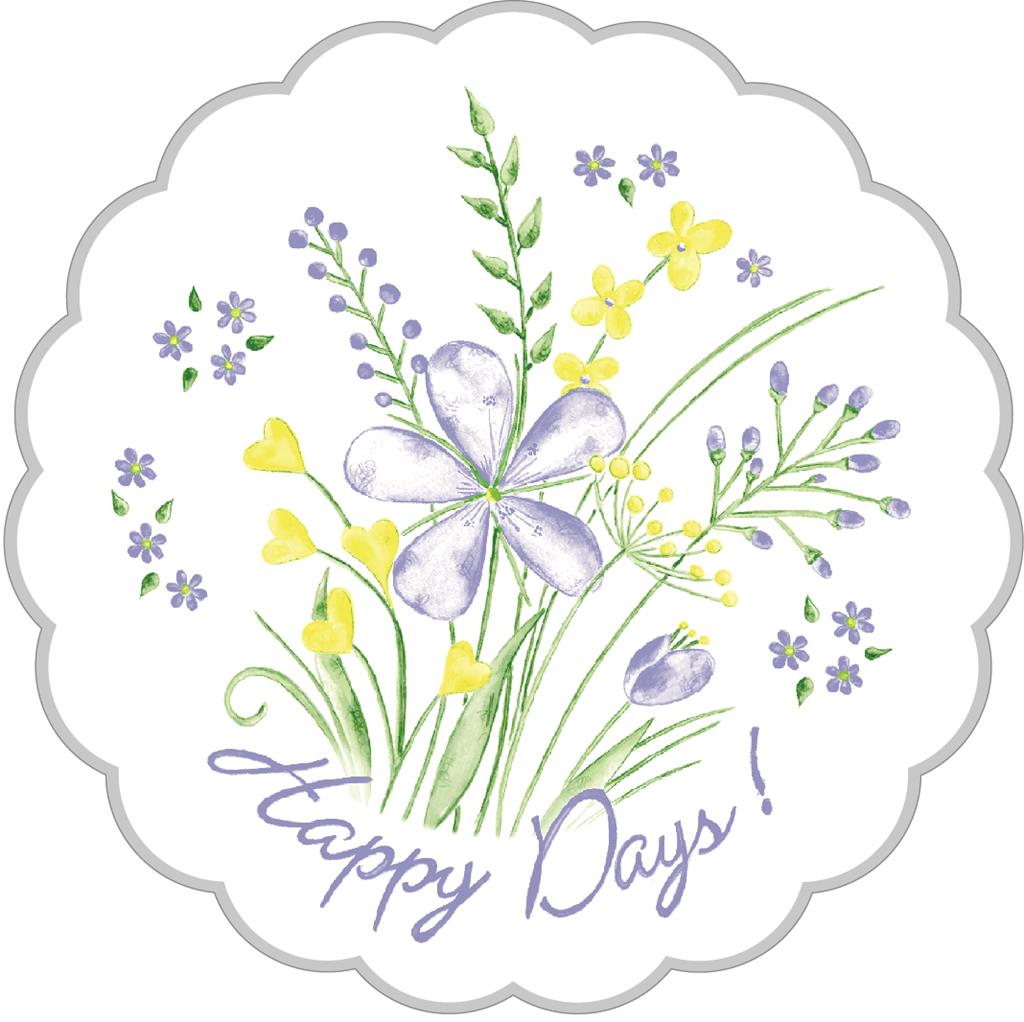 Tissue 9-lagig  Deckchen  Happy Days 90 mm