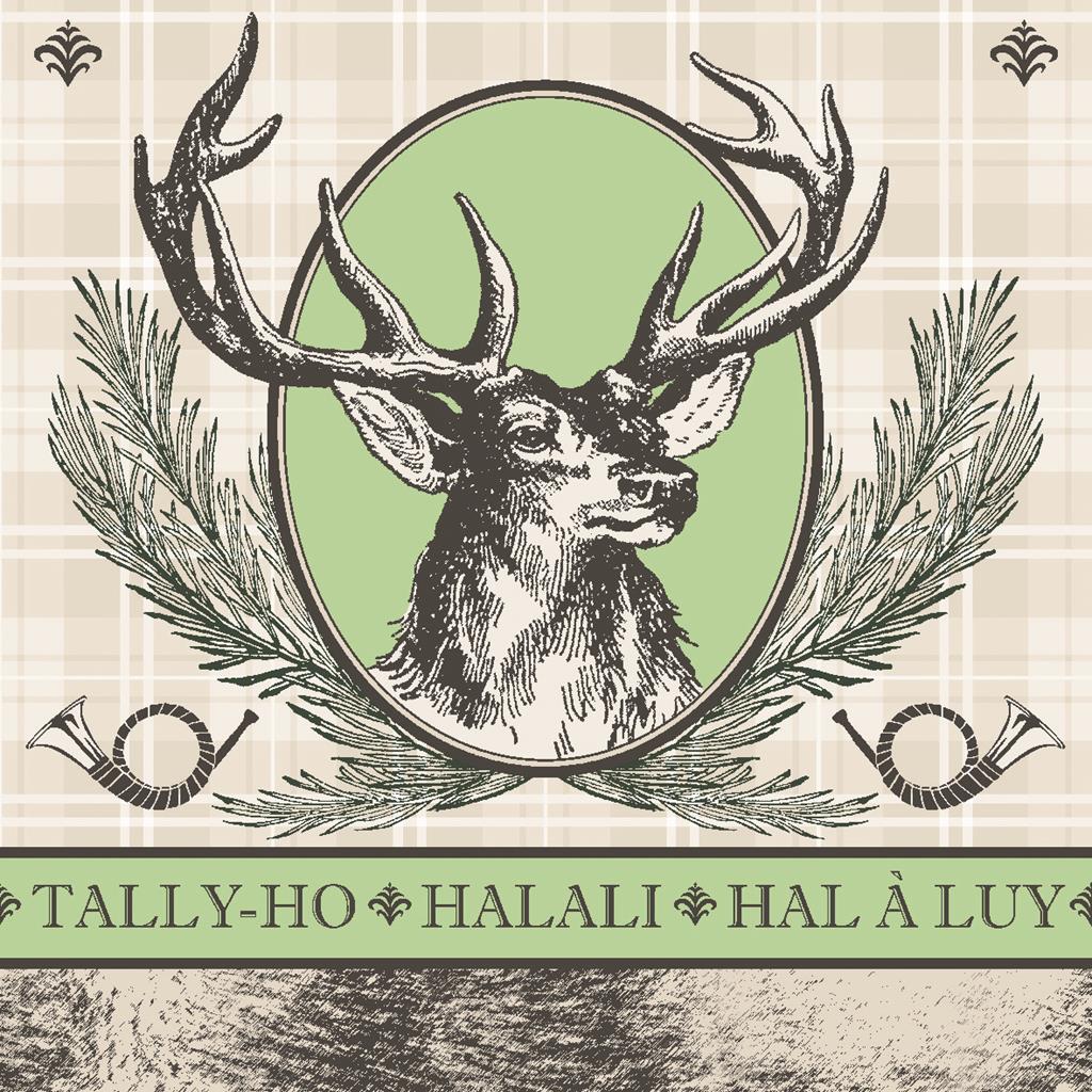 Linclass Serviette Halali 40 x 40 cm 1/4 Falz