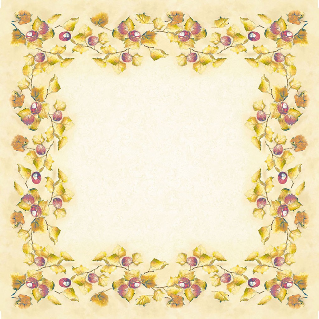 Pearl-Coating Tischdecke Kastanie 80 x 80 cm 1/8-Falz