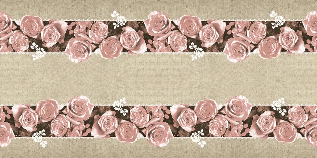 Linclass Tischläufer Lovely Roses rosa 40 cm x 24 m
