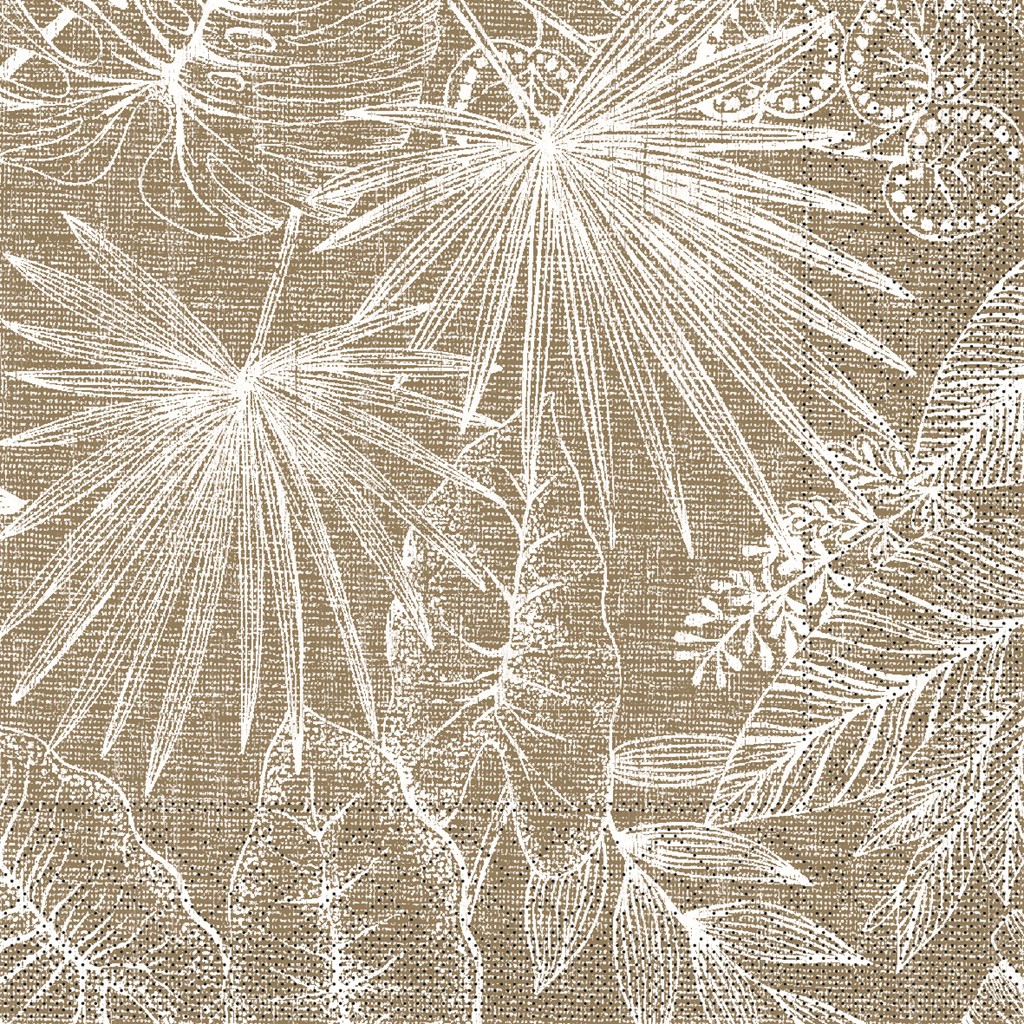 Tissue 3-lg. Serviette Kona braun 40 x 40 cm 1/4 Falz