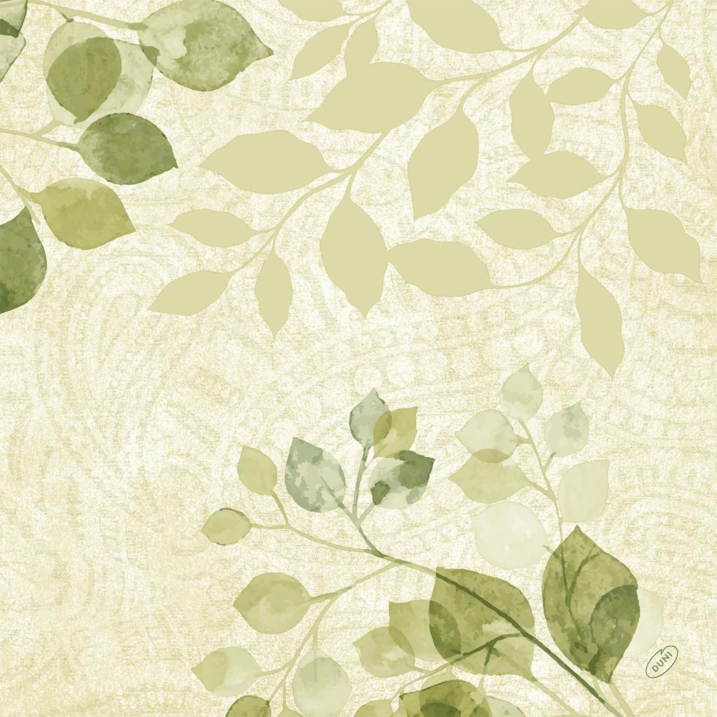 Bio Dunisoft Paisley leaves 40x40cm 1/4 Falzung