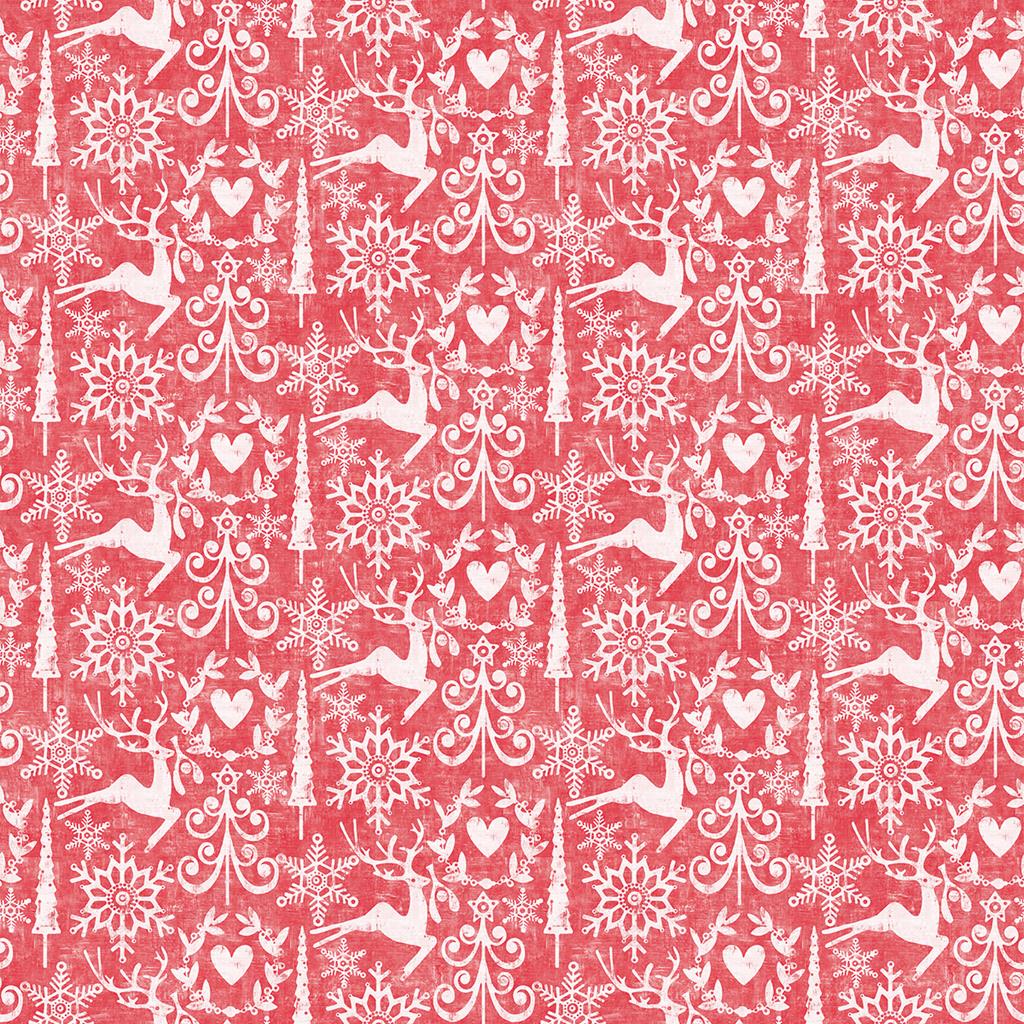 Linclass Tischdecke  Bob rot 80 x 80 cm 1/8-Falz