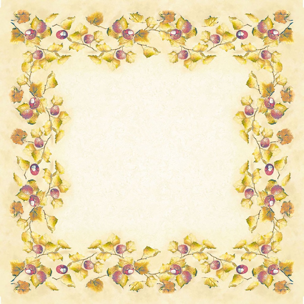 PC Tischdecke Kastanie 80 x 80 cm 1/8-Falz
