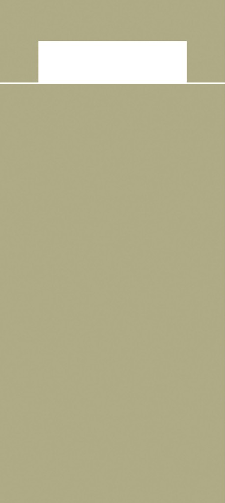 Papier + Tissue Bestecktasche  Basic oli 202 x 85 mm