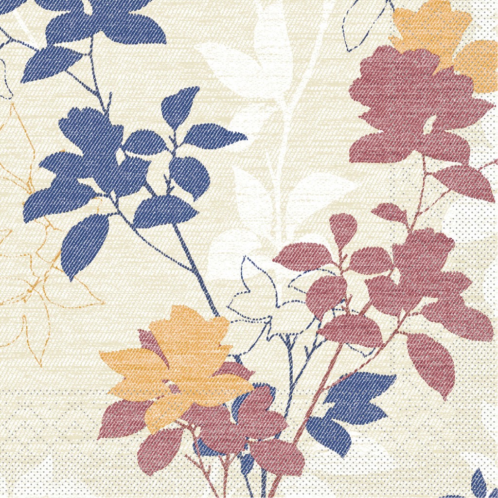 Tissue 3-lg. Serviette Chrissy creme-bor 40 x 40 cm 1/4 Falz