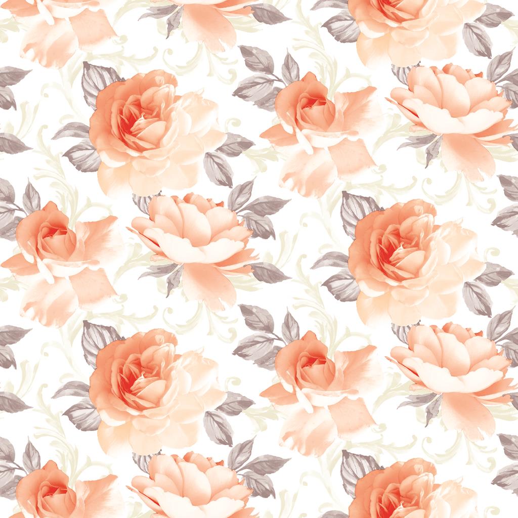 Linclass Tischdecke Rosalie aprikot 80 x 80 cm 1/8-Falz