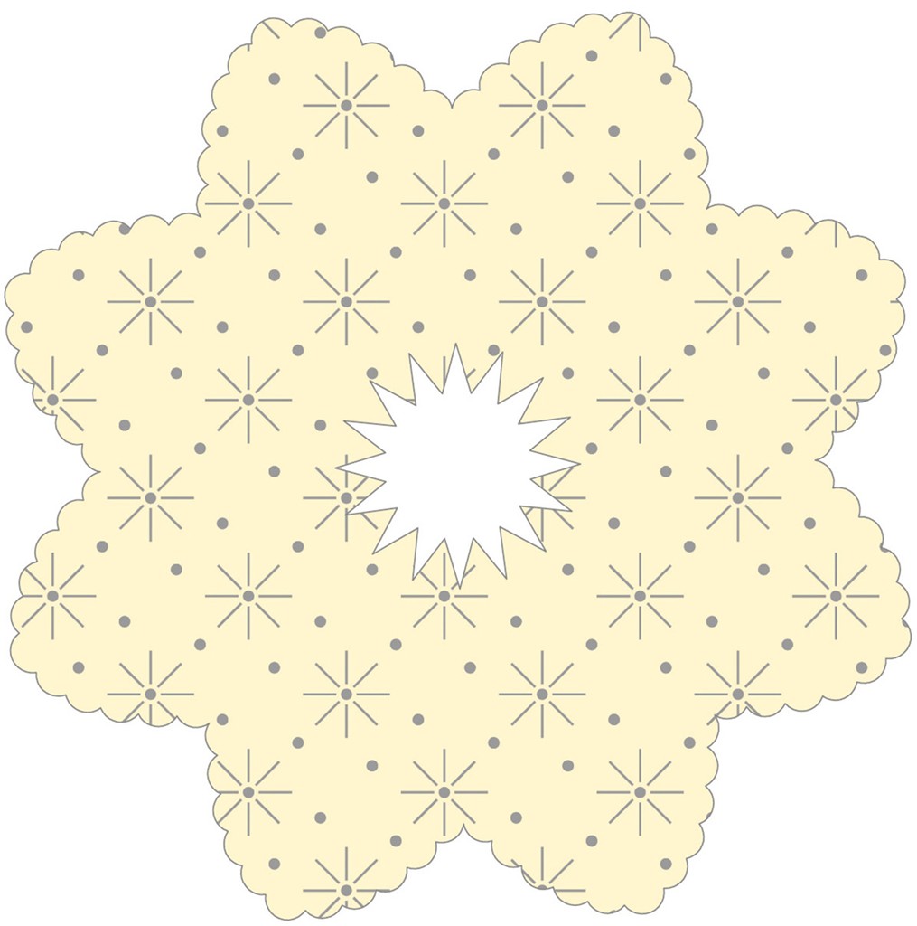 Tissue 9-lg. Tropfenringe  Basic creme 100 mm