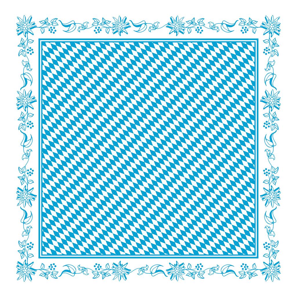 Pearl-Coating Tischdecke Bayern 80 x 80 cm 1/8-Falz