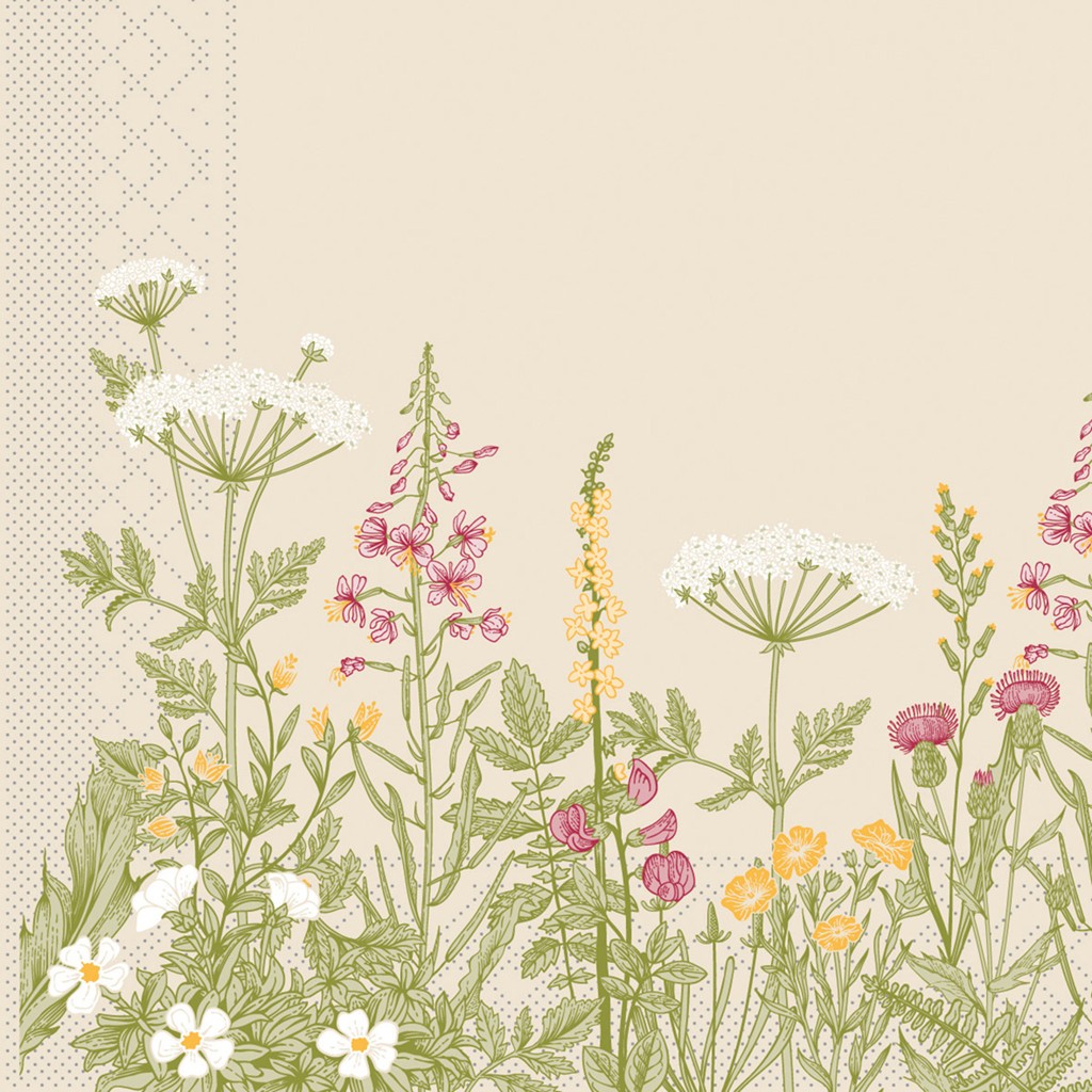 Tissue 3-lg. Serviette Aurelia 33 x 33 cm 1/4 Falz