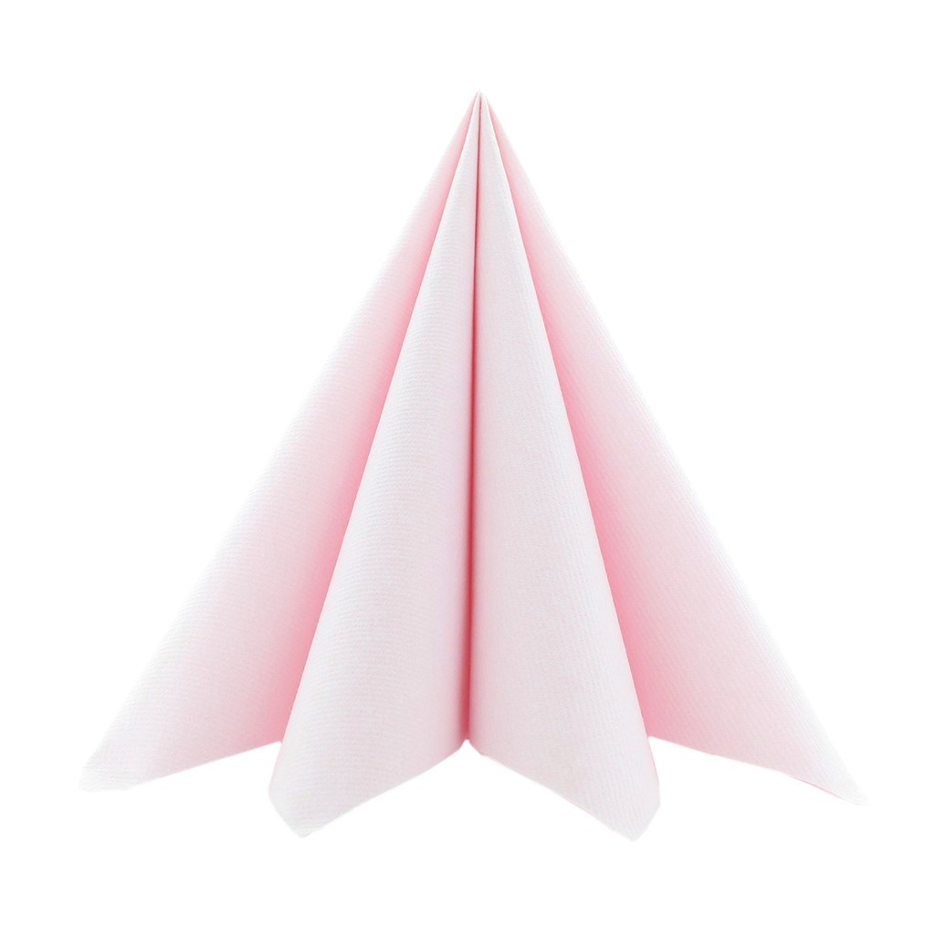 Linclass Serviette Basic hellrosa 40 x 40 cm 1/4 Falz