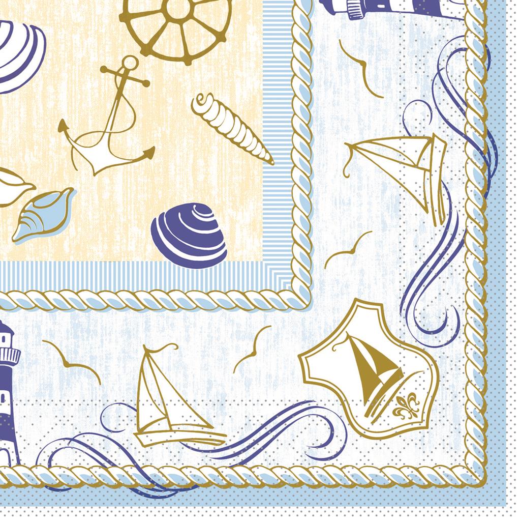 Tissue 3-lg Serviette Coast 33 x 33 cm 1/4 Falz