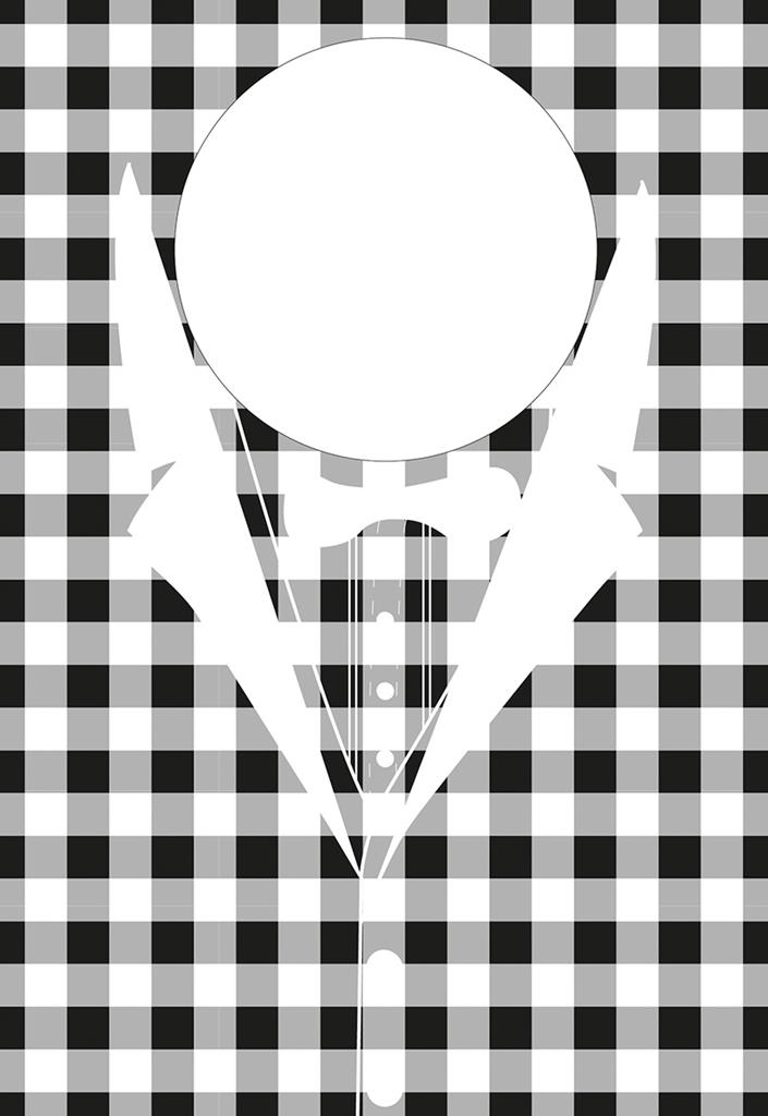 Vlies Jumbolätzchen Karo 60 x 42 cm, schwarz