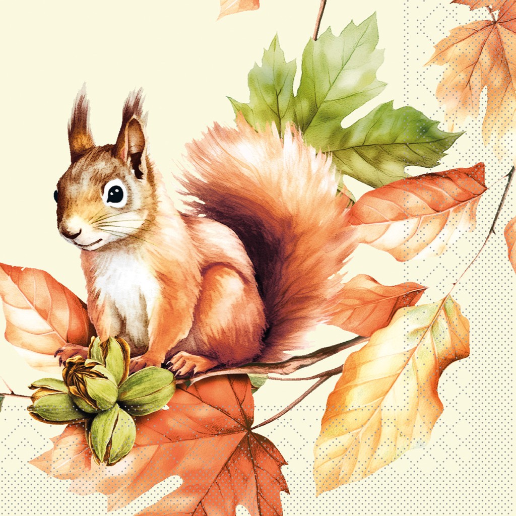 Tissue 3-lg. Serviette Skippy 33 x 33 cm 1/4 Falz