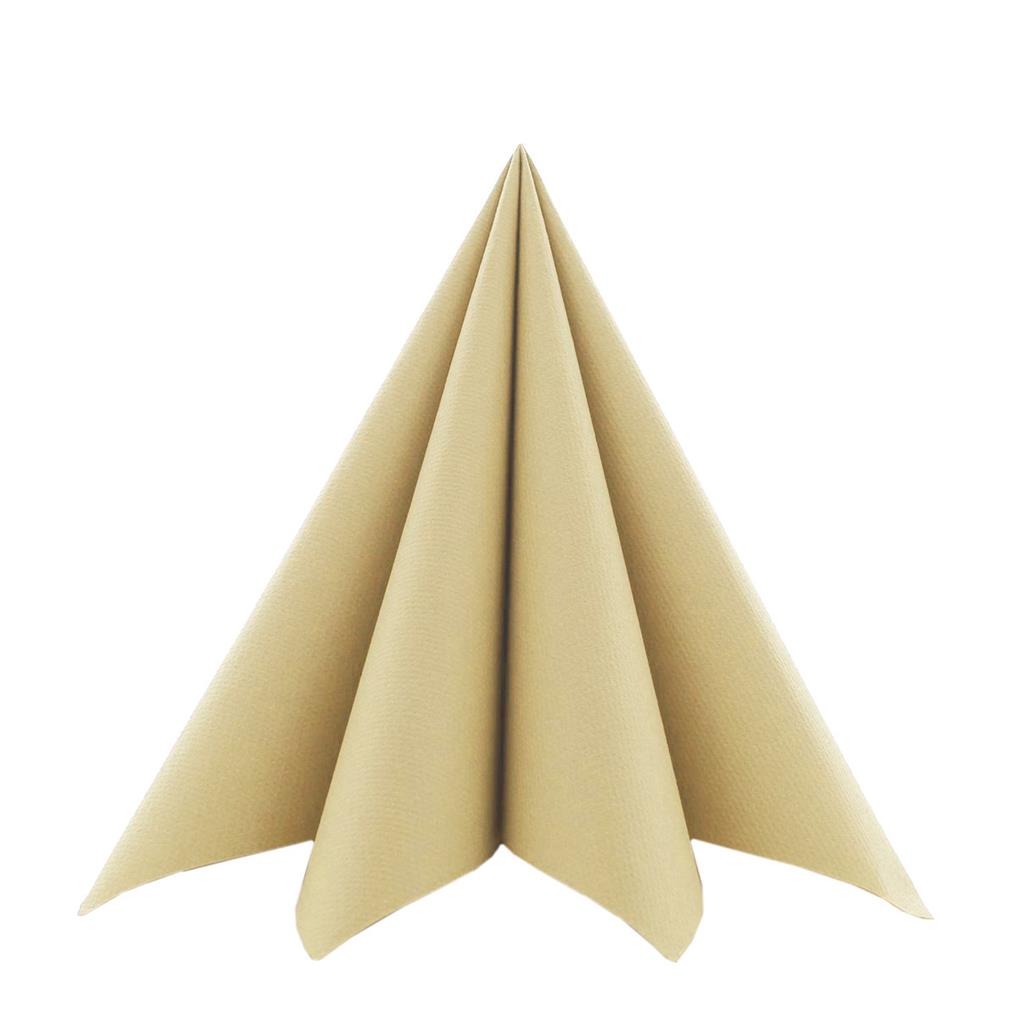 Softpoint Serviette Basic sand 40 x 40 cm 1/4 Falz