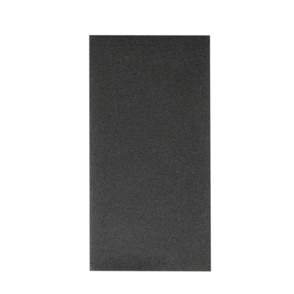 Linclass Serviette Basic schwarz 48 x 48 cm 1/8 Falz