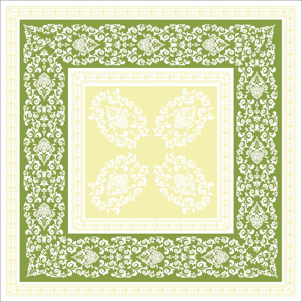 Linclass Tischdecke Pascal lindgrün 80 x 80 cm 1/8-Falz