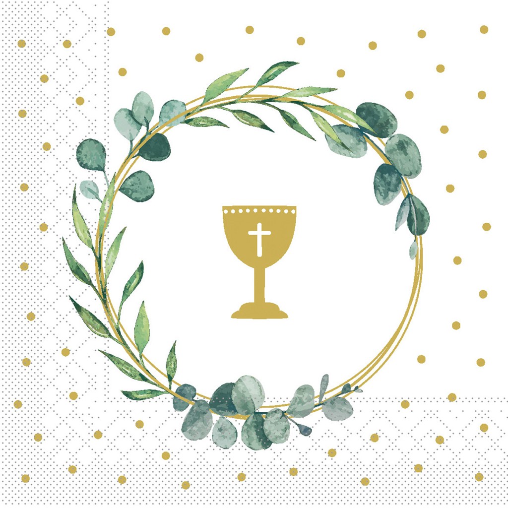 Linclass Serviette Eukalyptus-Kelch 33 x 33 cm 1/4 Falz