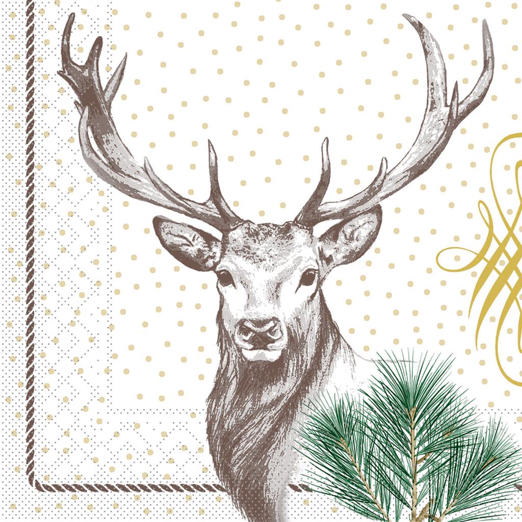 Tissue 3-lg Serviette  Gustav 33 x 33 cm 1/4 Falz