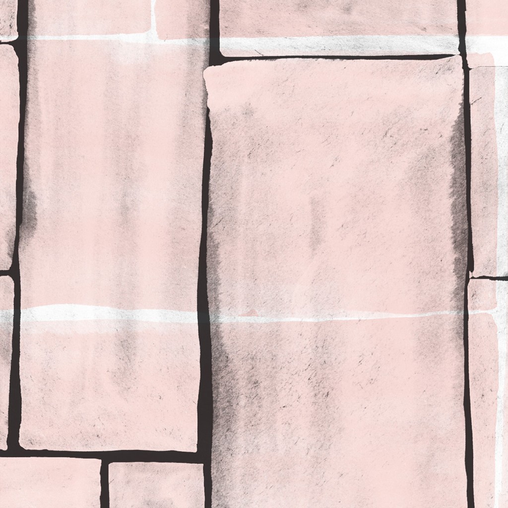 Linclass Serviette Theo rosé-schwarz 40 x 40 cm 1/4 Falz