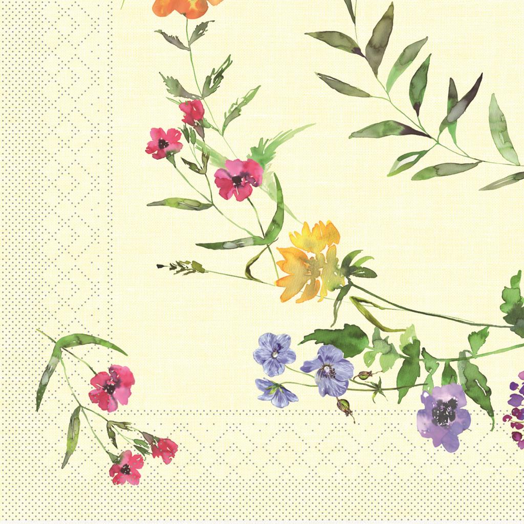 Tissue 3-lagig  Serviette  Molly 40 x 40 cm 1/4 Falz